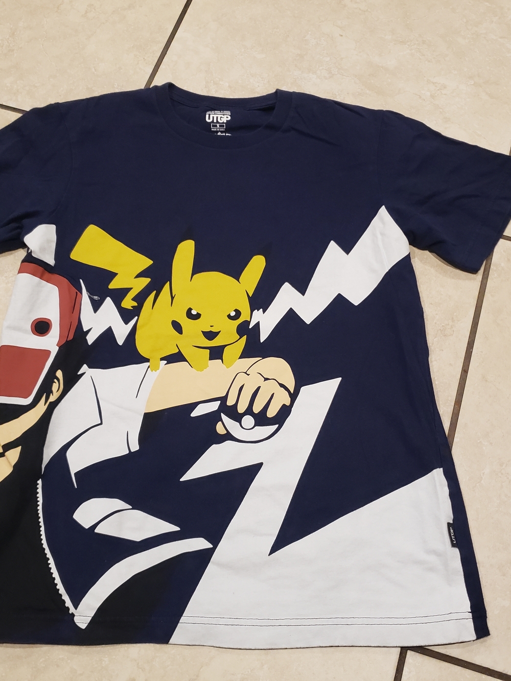 Pokémon Graphic Tee - Navy with Yellow Pikachu